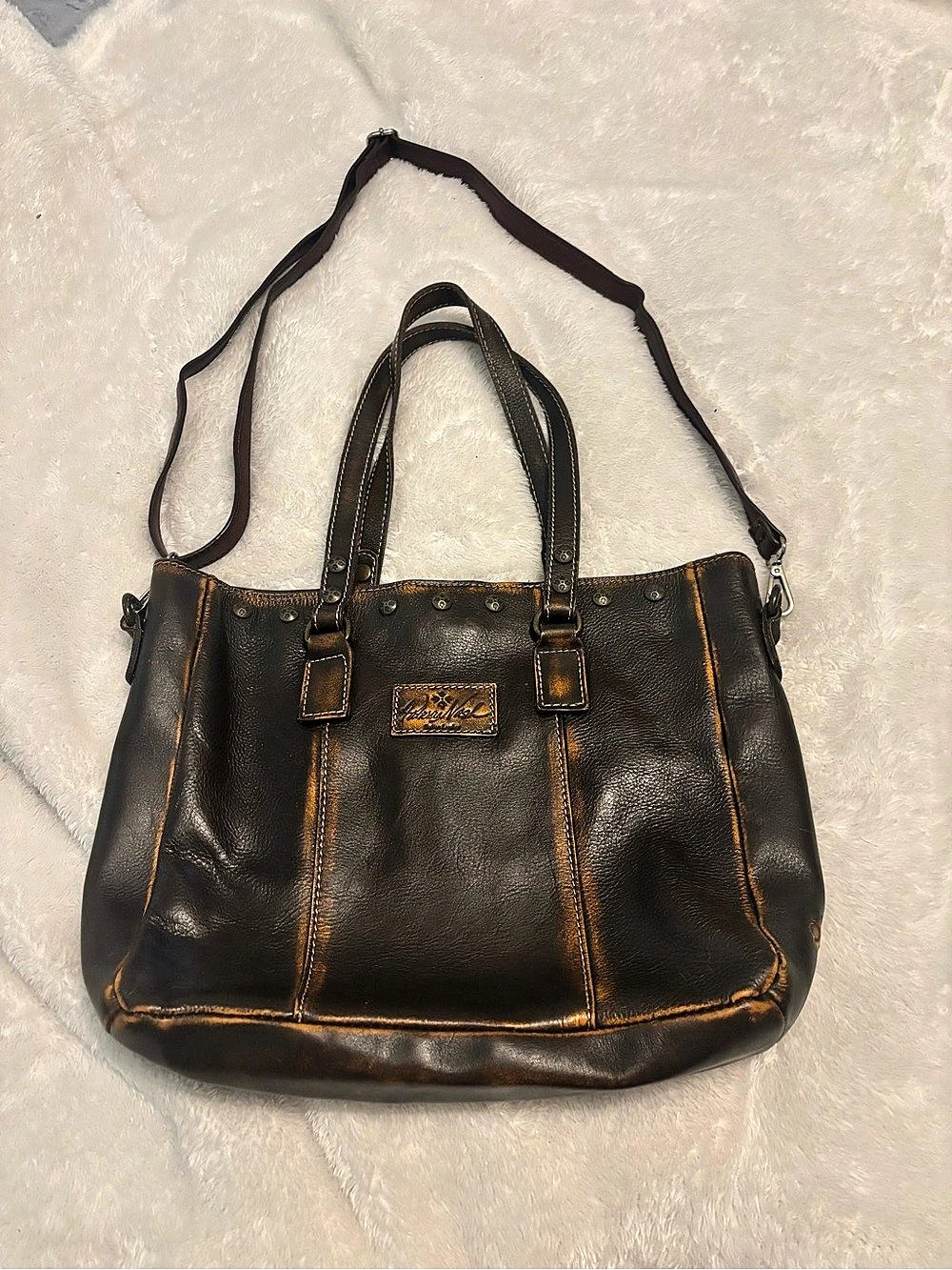 Hobo Leather Tote in Brown